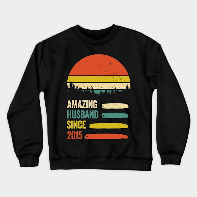 Amazing husband since 2017 marriage anniversary gift for husband Crewneck Sweatshirt by Moe99